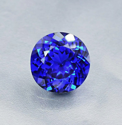 10 Ct Extremely Rare Natural Blue Tanzanite Certified Round Loose Gemstone