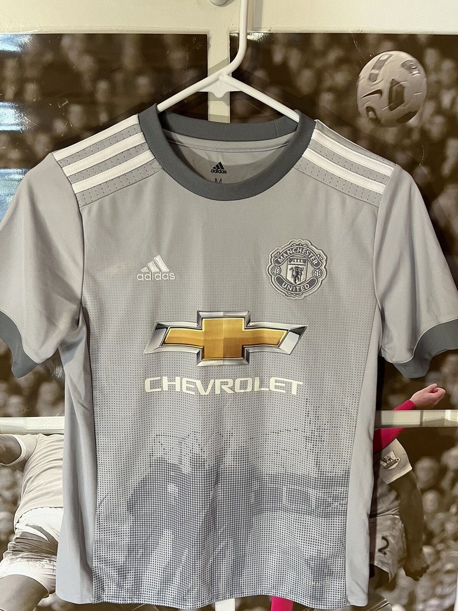 adidas Manchester United FC 2017/2018 Third Jersey Grey - Youth M