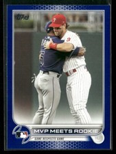 2022 Topps Series Two #367 MVP Meets Rookie Bryce Harper Blue Boarder
