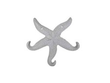  Pack Of 2 Rustic Whitewashed Cast Iron Wall Mounted Decorative Metal Starfi...