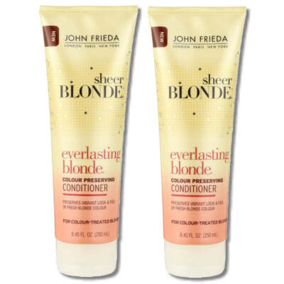 2x John Frieda Sheer Blonde Everlasting Blonde Hair Conditioner 250mL - FREE POS