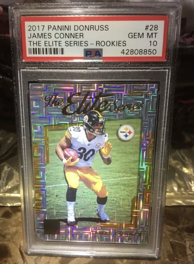 2017 DONRUSS JAMES CONNER ELITE ROOKIE PSA 10 GEM MINT #28 STEELERS POP 4