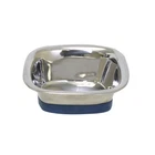 STAINLESS STEEL RUBBER BASE SQUARE BOWL S DURAPET