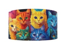 1 inch 1 yard Cat kitty kitten bright Printed Grosgrain Ribbon 1276440