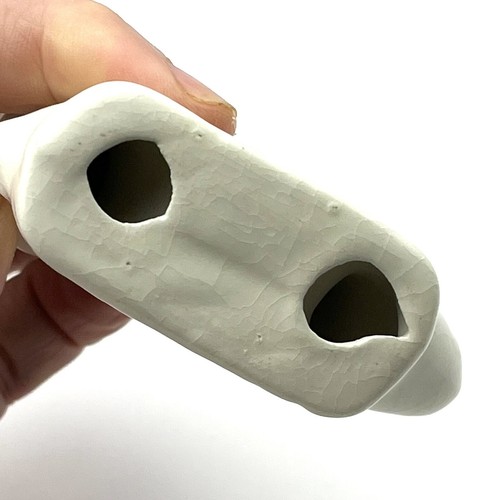 Vintage Bird Napkin Ring Holder White Porcelain Duck Goose Set of 2 - Picture 6 of 10