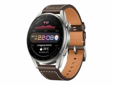 Huawei Watch 3 Pro 48mm Gehäuse aus Titan/Keramik mit Lederarmband - Braun  (4G) (55026781) online kaufen | eBay