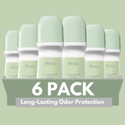 Avon Haiku Roll-On Anti-Perspirant Deodorant, Fresh Scent , 2.6 fl oz (6-Pack)