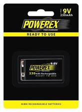 Maha Powerex 9V MH-96V230 9.6V 230mAh Precharged Rechargeable NiMH Battery