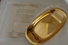 Vtg Bloomfield 1973 Gold Plated Stainless Steel Serving Dish / Tray