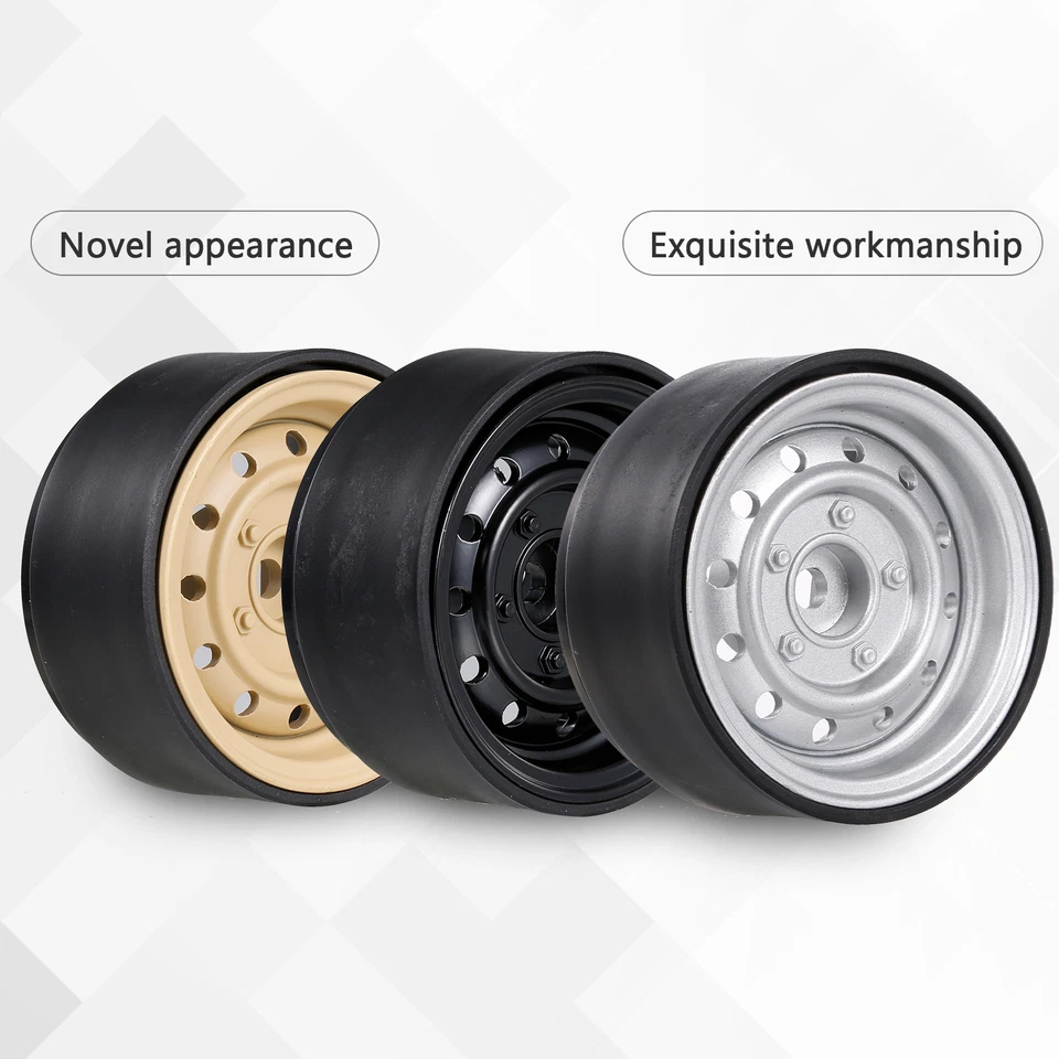 2PCS Metall 1,9 Zoll Radnabe Felge Beadlock Für 1/10  Crawler Car V3W3 - Bild 4 von 4