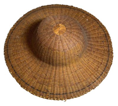 Antique Vintage Mid Century FINE Rattan Woven Bamboo Asian 