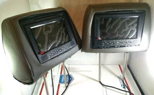 Pair Forj DVD72HR Headrest DVD Player Monitors LCD Screen Dual Car Truck Audio 7