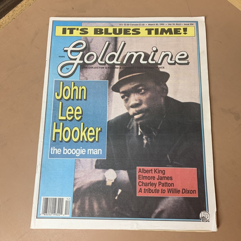 GOLDMINE MAGAZINE ISSUE 304 MARCH 20 1992 JOHN LEE HOOKER