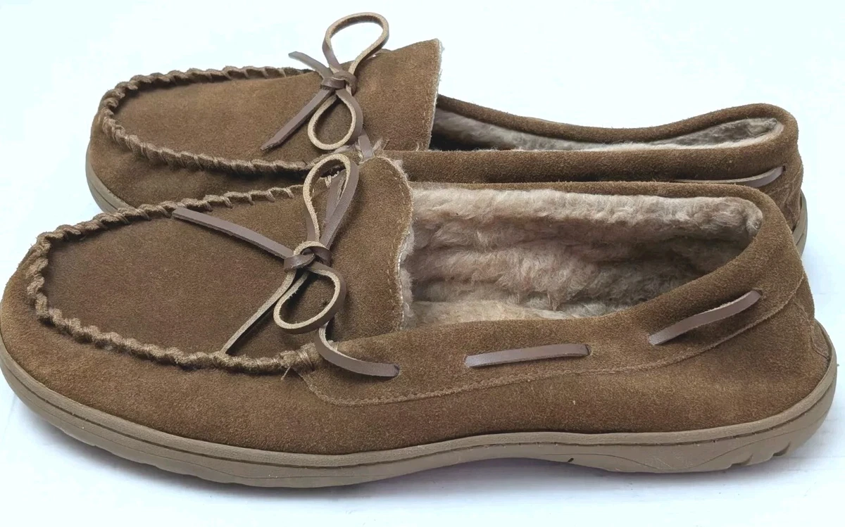 Chaps Men\'s Brown Suede Loafers Size 11/12 XL Chaps Slippers for Men for sale | eBay main image 3