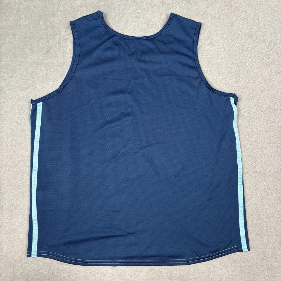Camiseta sin mangas Nike de colección para mujer grande azul mini Swoosh corta Gorpcore Dri Fit gimnasio Y2K Foto 2 de 4