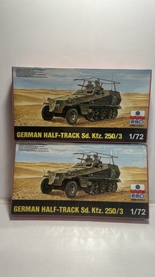 VINTAGE ESCI GERMAN SD.KFZ 250/3HALF TRACK 1/72 # 8027. Lot 2 Open Box