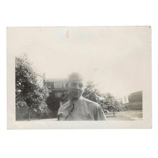 Vintage Snapshot Photo Young Soldier Military Uniform Portrait WWII Era