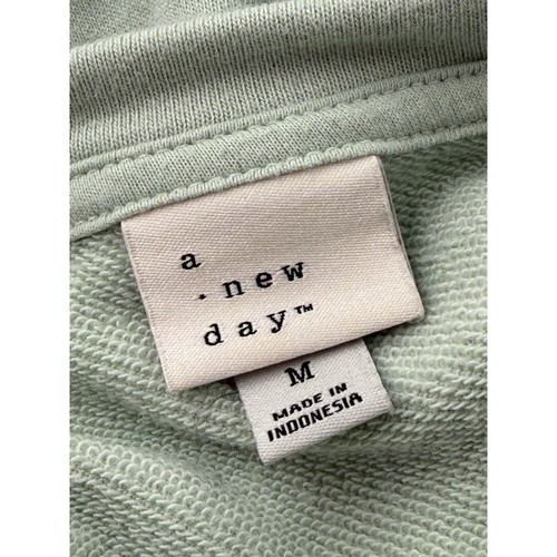 Women's Ruffle Sweatshirt - A New Day - Light Green Size Medium - Small Spot* - Picture 3 of 7