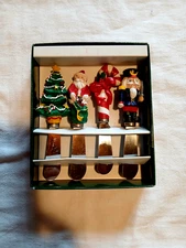 Boston Warehouse Christmas Spreaders Set of 4 Stainless Steel Knives Made in USA