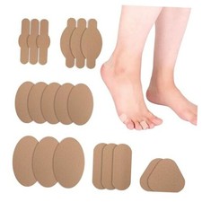 Moleskin for Blisters, Moleskin Adhesive Pads, 12 Sheets 72 Pieces Total 
