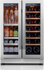 Ca'Lefort 24" Beverage Wine Fridge French 36°F-72°F Dual Zone 60 Can 20 Bottle