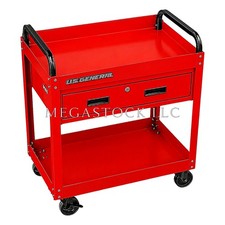 30 1 Drawer Service Cart Red Rolling Tool Utility Garage Workstation