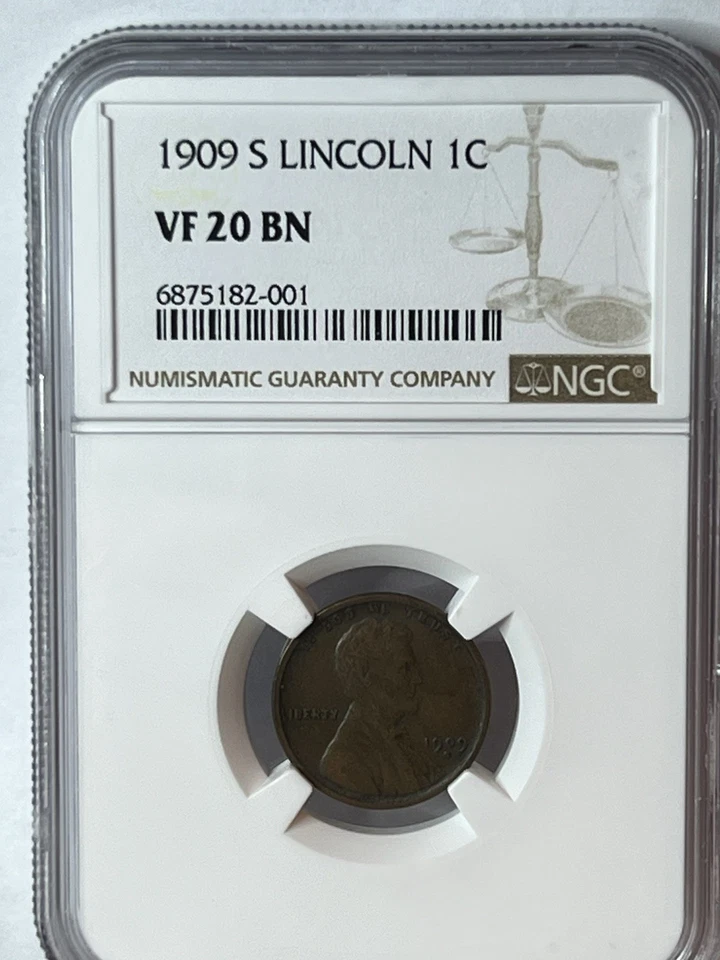 1909-S Lincoln Wheat Cent, Key Coin, Graded VF 20 By NGC - Image 3 of 4