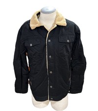 Outdoor Mens Sherpa Jacket Black M Heavy Winter
