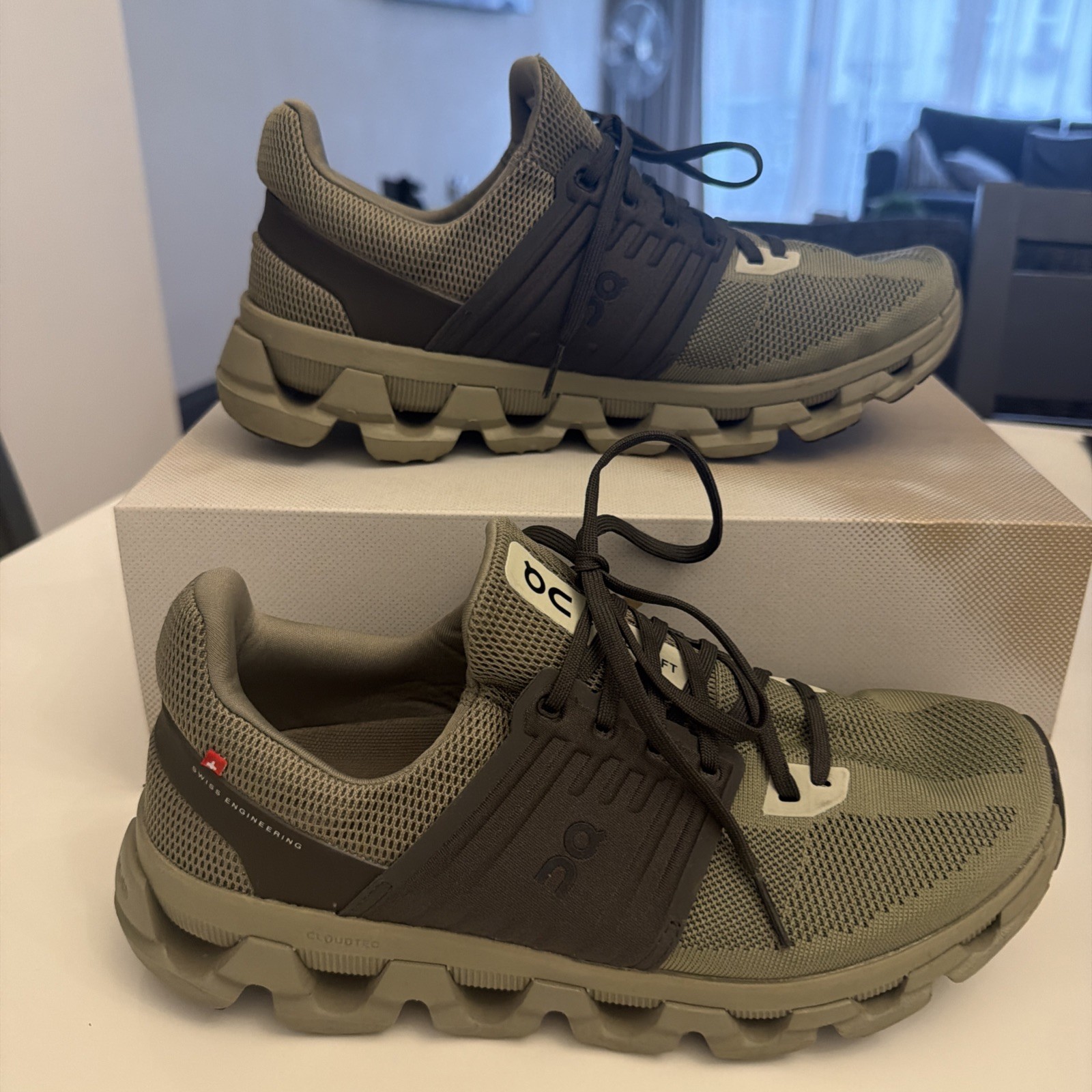Boxed On Running Cloudswift 3 AD’s Men’s UK Size 8 Khaki Green FASTPOST