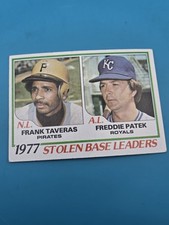 1978 Topps 1977 Stolen Base Frank Taveras Freddie Patek #204 MLB 