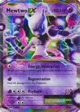 Mewtwo-EX - 52/108 - Holo Rare ex DMG, English Pokemon Evolutions
