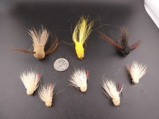 8 Deer hair Bass Bug Bass Surface Poppers Fly Fishing Flies
