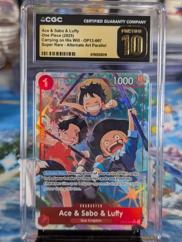 Ace & Sabo & Luffy (Alternate Art) graded CGC 10 for sale on eBay
