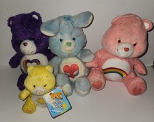 Assorted Lot Of 4 Care Bear Plush Pre-owned Condition
