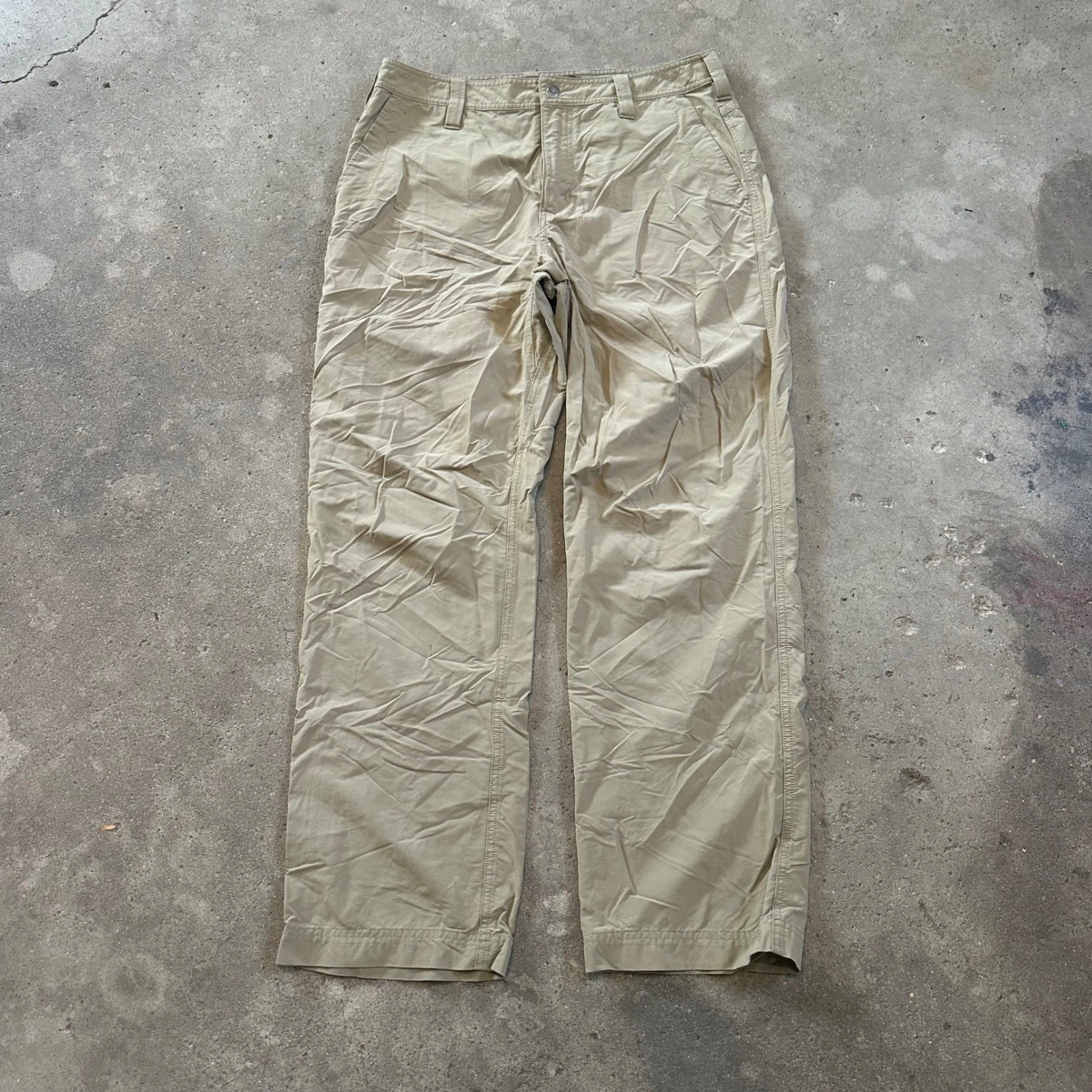 Marmot Hiking Pants Mens 32x29 Short Tan Nylon Stretch Outdoor Z64210S Fishing