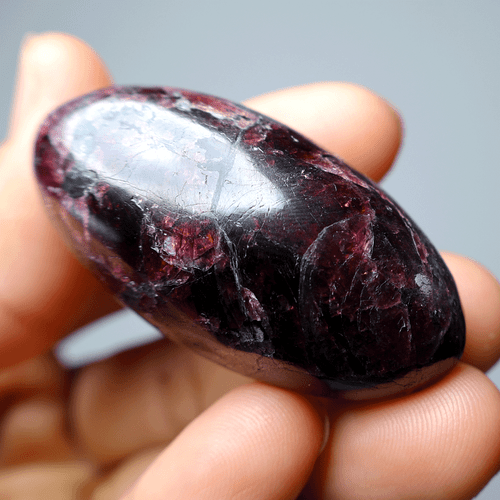 Granate Gema Natural 73g Granate Alta Calidad Coleccionable Shiva Lingam Cristal Mineral ~ 52MM - Imagen 3 de 12