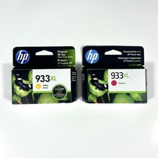 Genuine HP 933XL Ink Cartridges Set of 2 New Sealed - Yellow, Magenta Exp 23+24