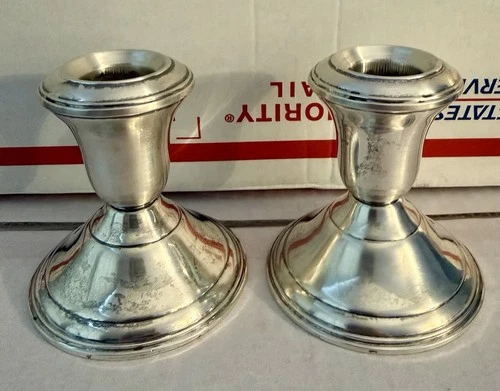 Reed & Barton #431 Sterling Silver Weighted Candlestick Holders