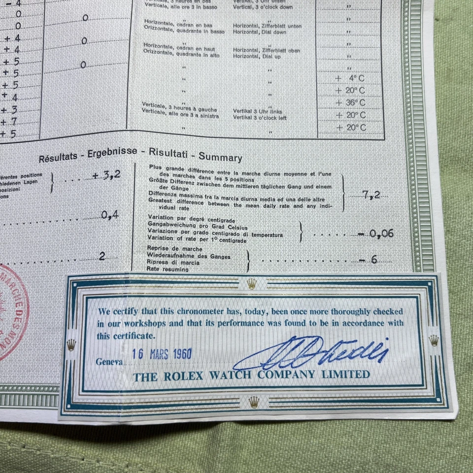 GENUINE Rolex Vintage watch Guarantee Warranty 1960 Certificate - image 4 of 4