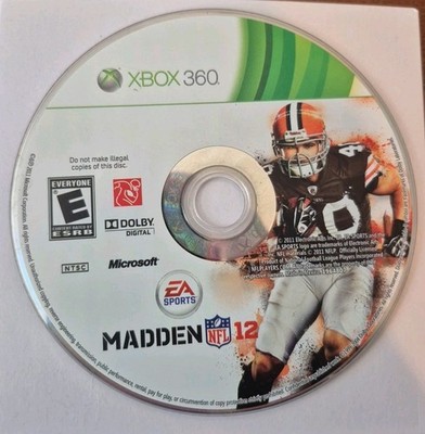 Madden NFL 12 (Xbox 360, 2011) DISC ONLY, NO USPS TRACKING 