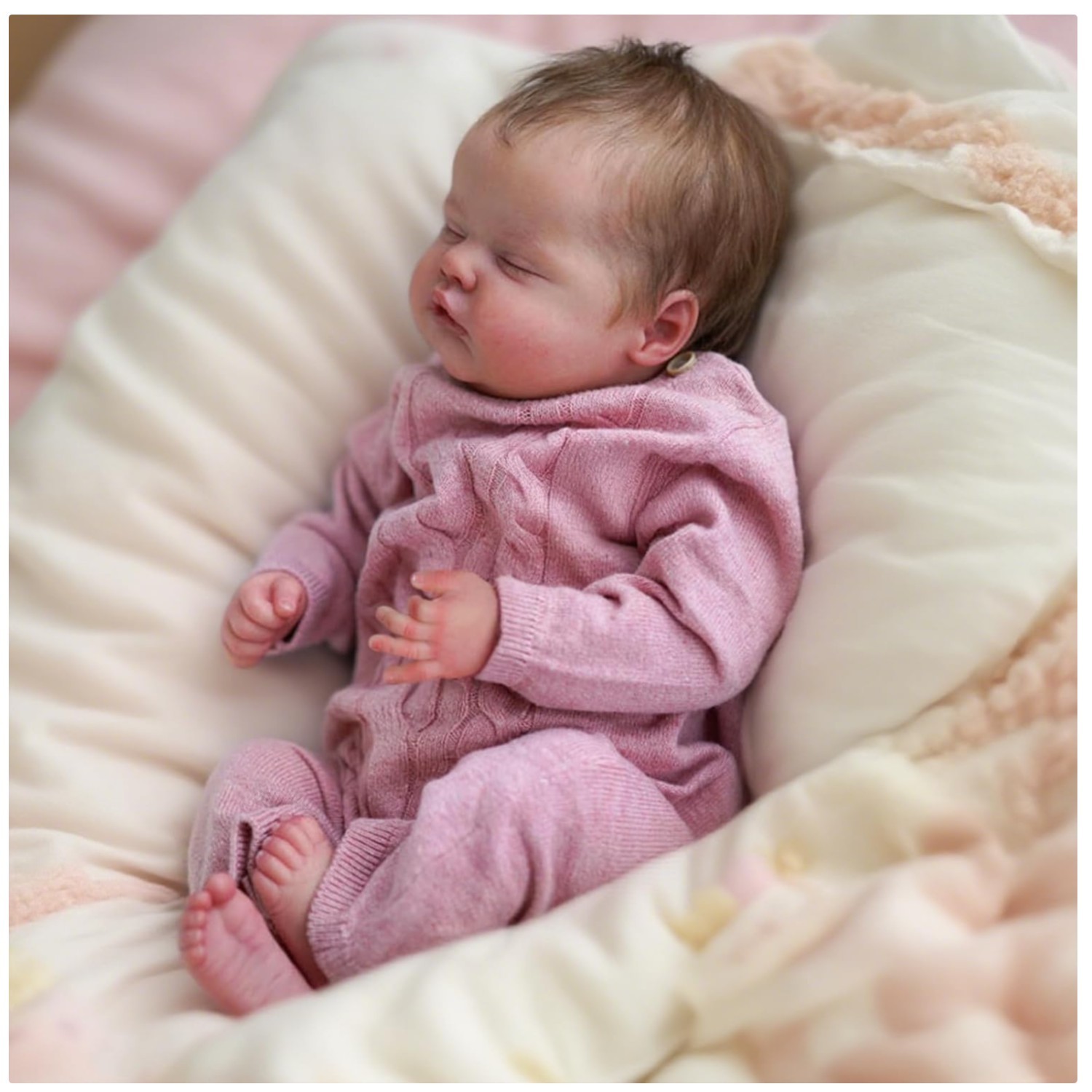 WOOROY Realistic Reborn Baby Dolls – 18-Inch Real Life Sleeping Newborn Girl,