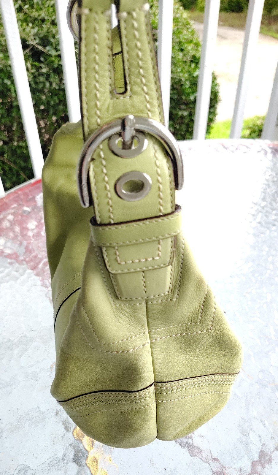 Coach MEDIUM Vintage 15076 Lime Green Y2K Soho Hobo Handbag image 7