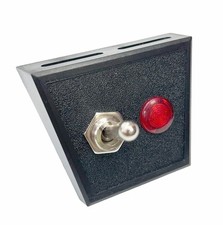 12V 25A Red Toggle Switch & Red Warning Light + Mounting Panel Classic Car Boat