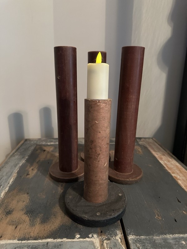 Four Vintage Industrial Spools Missing Top