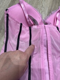 Ann Summers Candy Pink Corset & Tutu Brief Size 16-18 - Retro Vintage Rare