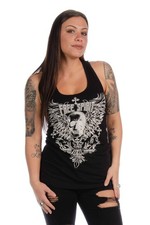 Ladies Beautiful Free Spirit Tank with Skull Design Tank - USA Made - 7560