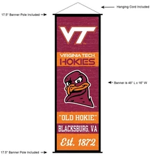 VA Tech Hokies Room Banner Poster Art Canvas