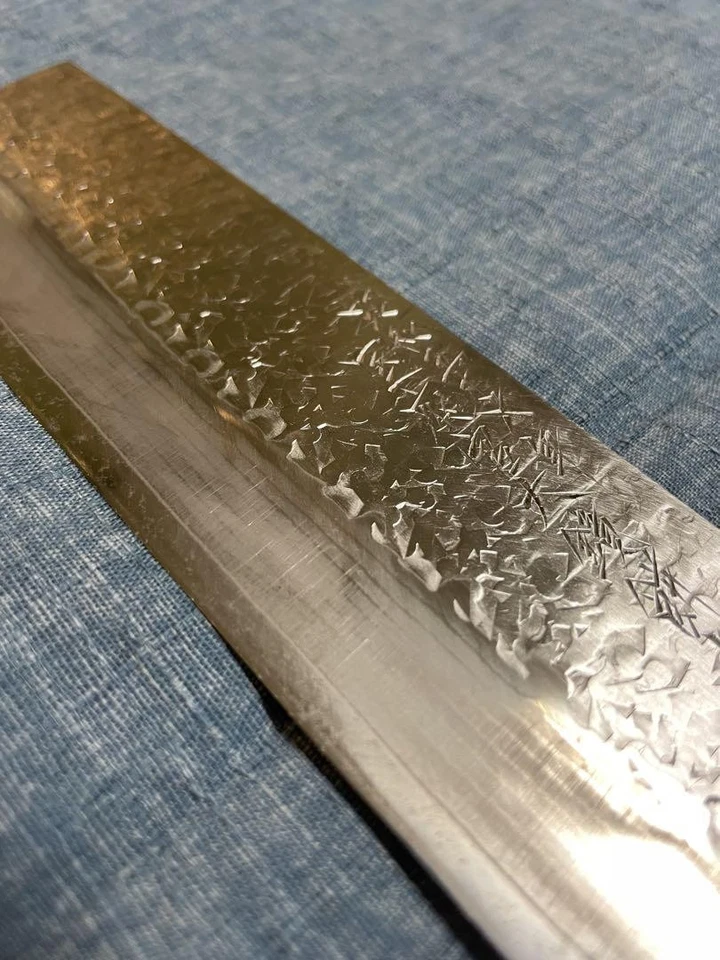 Cuchillo Nakiri de colección 160 mm Damasco 1981 Showa Era Cuchilla de verduras usado Foto 4 de 4