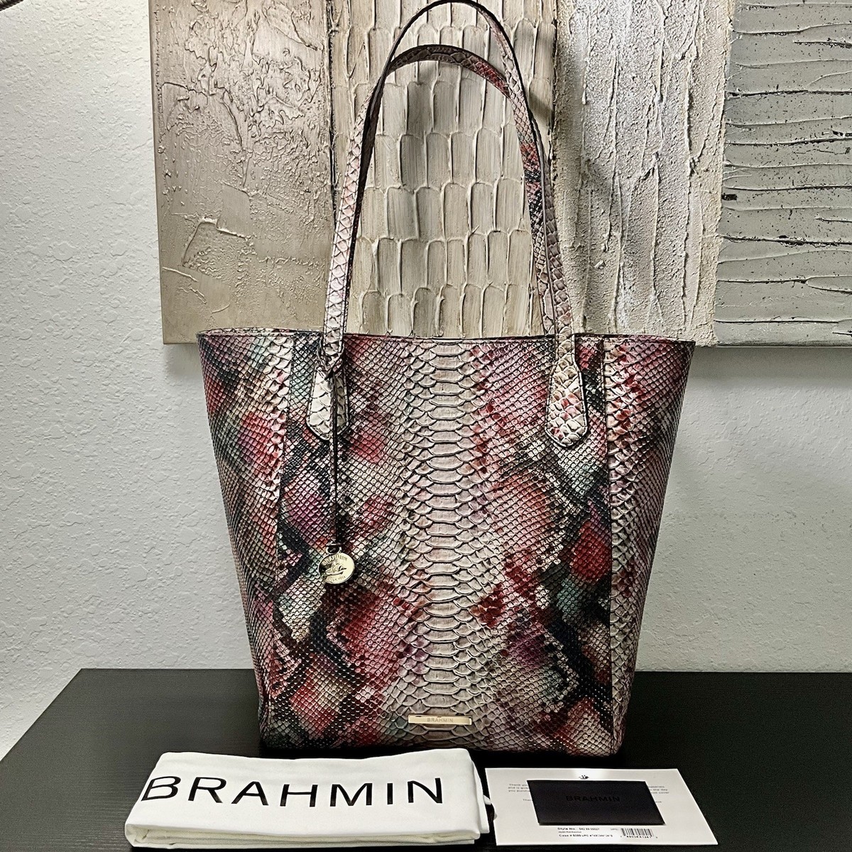 Brahmin Jayden MULTI ANSLEY Snake Print Pliable Leather HTF Color