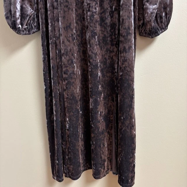 Vestido midi de terciopelo caprichoso para mujer AVA & VIV talla 2X cuello cuadrado salir fecha Foto 3 de 4